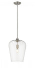 Z-Lite Joliet 1 Light Pendant in Brushed Nickel Finish Model: 473P12-BN