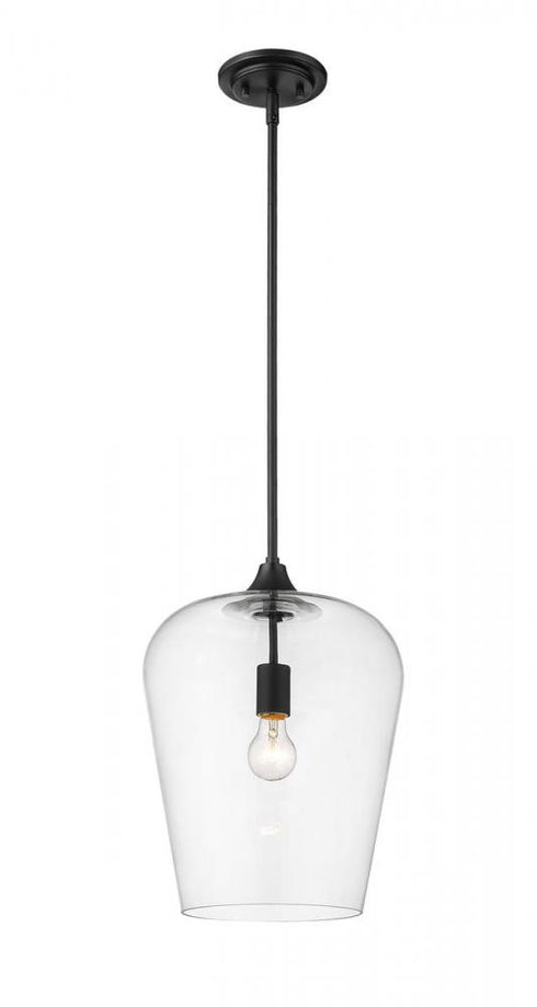 Z-Lite Joliet 1 Light Pendant in Brushed Nickel Finish Model: 473P12-BN