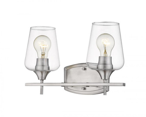 Z-Lite Joliet 2 Light Vanity in Brushed Nickel Finish Model: 473-2V-BN