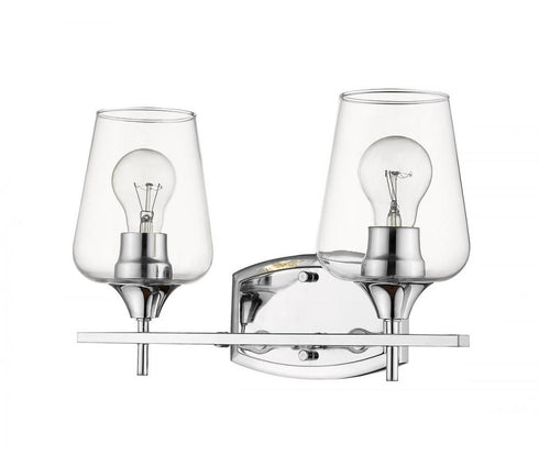 Z-Lite Joliet 2 Light Vanity in Brushed Nickel Finish Model: 473-2V-BN