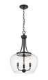 Z-Lite Joliet 3 Light Pendant in Brushed Nickel Finish Model: 473P16-BN