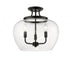 Z-Lite Joliet 3 Light Semi Flush Mount in Brushed Nickel Finish Model: 473SF-BN
