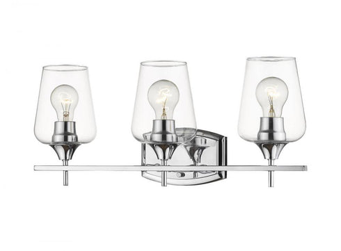 Z-Lite Joliet 3 Light Vanity in Brushed Nickel Finish Model: 473-3V-BN