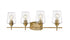 Z-Lite Joliet 4 Light Vanity in Brushed Nickel Finish Model: 473-4V-BN