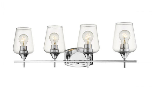 Z-Lite Joliet 4 Light Vanity in Brushed Nickel Finish Model: 473-4V-BN