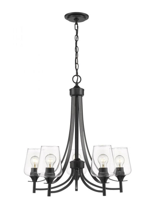 Z-Lite Joliet 5 Light Chandelier in Brushed Nickel Finish Model: 473-5BN