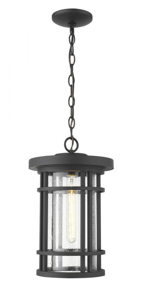 Z-Lite Jordan 1 Light Outdoor Chain Mount Ceiling Fixture in Black Finish Model: 570CHB-BK