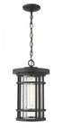 Z-Lite Jordan 1 Light Outdoor Chain Mount Ceiling Fixture in Black Finish Model: 570CHB-BK