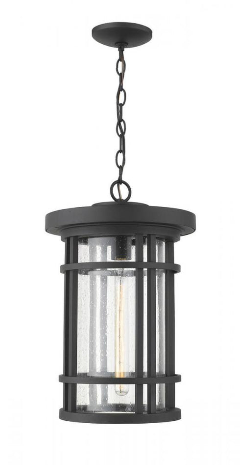 Z-Lite Jordan 1 Light Outdoor Chain Mount Ceiling Fixture in Black Finish Model: 570CHXL-BK