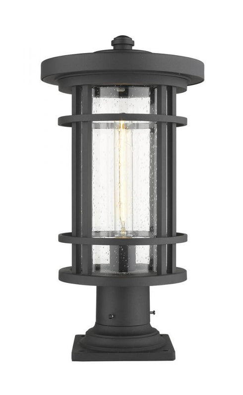 Z-Lite Jordan 1 Light Outdoor Pier Mounted Fixture in Black Finish Model: 570PHB-533PM-BK
