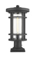 Z-Lite Jordan 1 Light Outdoor Pier Mounted Fixture in Black Finish Model: 570PHB-533PM-BK
