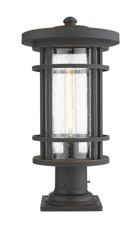 Z-Lite Jordan 1 Light Outdoor Pier Mounted Fixture in Black Finish Model: 570PHB-533PM-BK