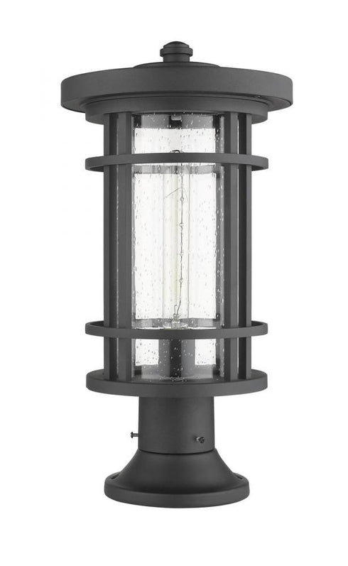 Z-Lite Jordan 1 Light Outdoor Pier Mounted Fixture in Black Finish Model: 570PHB-553PM-BK