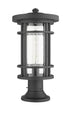 Z-Lite Jordan 1 Light Outdoor Pier Mounted Fixture in Black Finish Model: 570PHB-553PM-BK