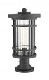 Z-Lite Jordan 1 Light Outdoor Pier Mounted Fixture in Black Finish Model: 570PHB-553PM-BK