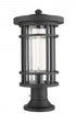Z-Lite Jordan 1 Light Outdoor Pier Mounted Fixture in Black Finish Model: 570PHB-553PM-BK