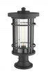 Z-Lite Jordan 1 Light Outdoor Pier Mounted Fixture in Black Finish Model: 570PHB-553PM-BK