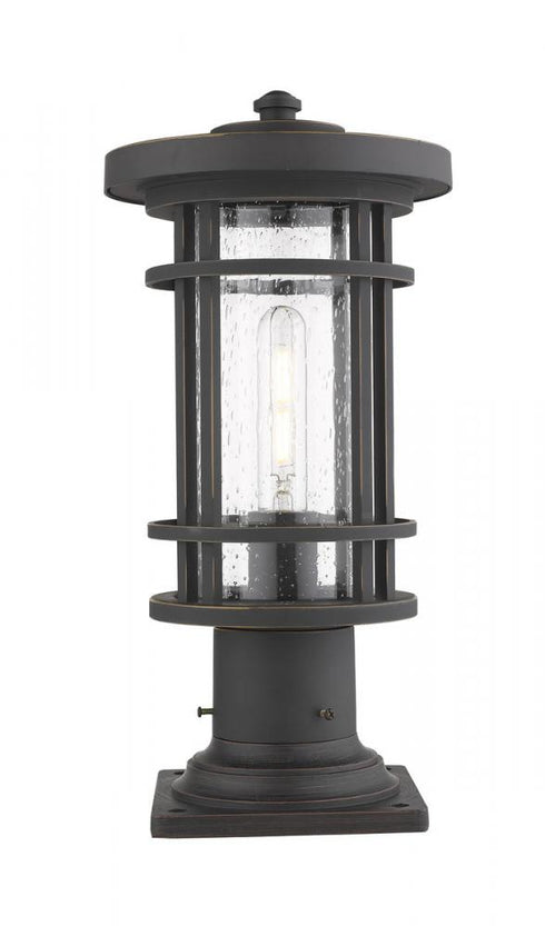 Z-Lite Jordan 1 Light Outdoor Pier Mounted Fixture in Black Finish Model: 570PHM-533PM-BK