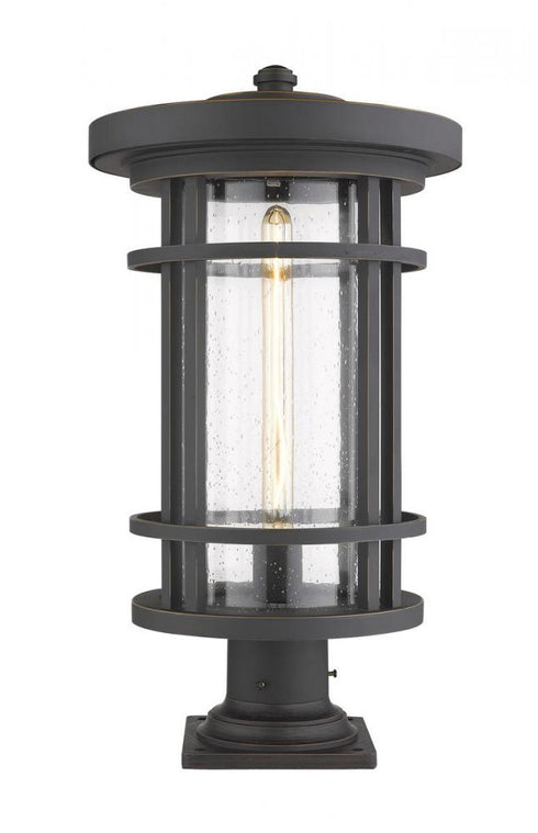 Z-Lite Jordan 1 Light Outdoor Pier Mounted Fixture in Black Finish Model: 570PHXL-533PM-BK