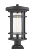 Z-Lite Jordan 1 Light Outdoor Pier Mounted Fixture in Black Finish Model: 570PHXL-533PM-BK