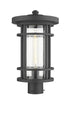 Z-Lite Jordan 1 Light Outdoor Post Mount Fixture in Black Finish Model: 570PHB-BK