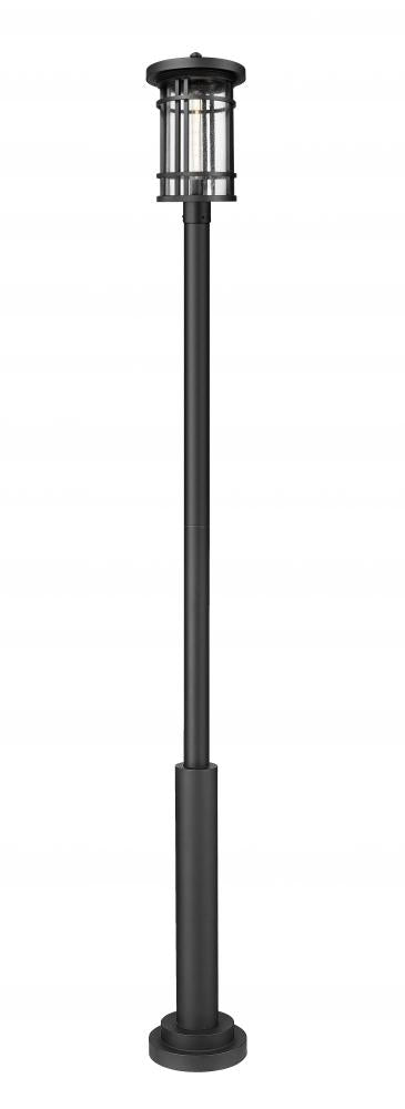 Z-Lite Jordan 1 Light Outdoor Post Mount Fixture in Black Finish Model: 570PHXL-5010P-BK