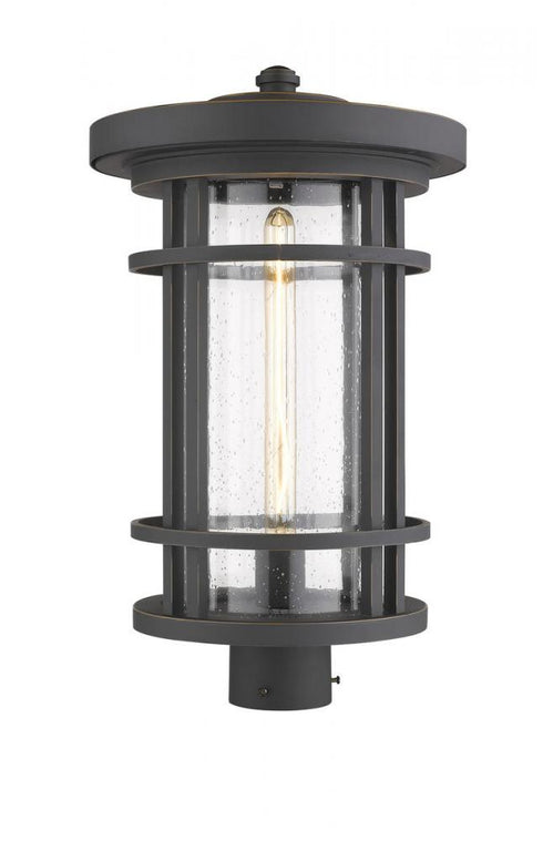 Z-Lite Jordan 1 Light Outdoor Post Mount Fixture in Black Finish Model: 570PHXL-5010P-BK