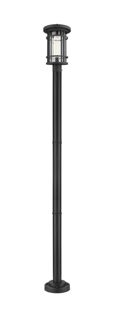 Z-Lite Jordan 1 Light Outdoor Post Mounted Fixture in Black Finish Model: 570PHB-567P-BK