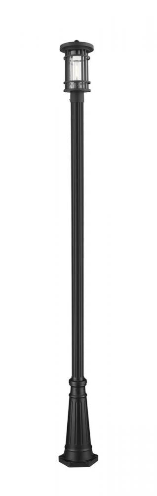 Z-Lite Jordan 1 Light Outdoor Post Mounted Fixture in Black Finish Model: 570PHM-519P-BK