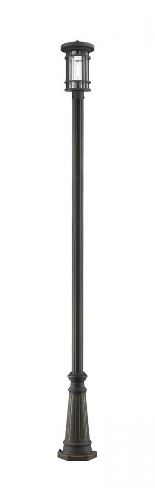Z-Lite Jordan 1 Light Outdoor Post Mounted Fixture in Black Finish Model: 570PHM-519P-BK
