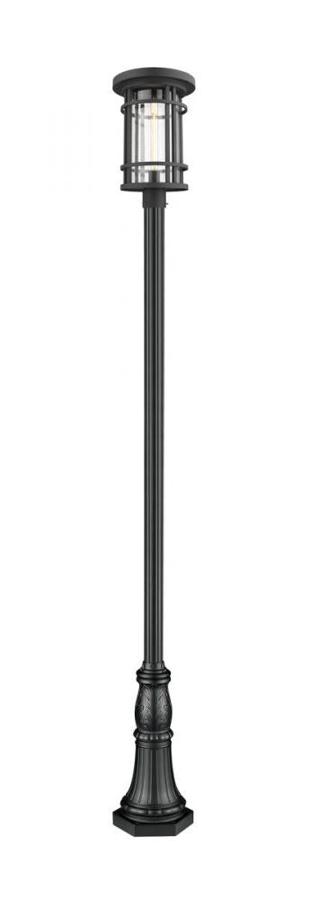 Z-Lite Jordan 1 Light Outdoor Post Mounted Fixture in Black Finish Model: 570PHXL-518P-BK