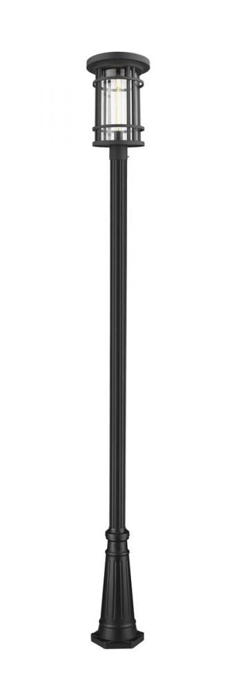 Z-Lite Jordan 1 Light Outdoor Post Mounted Fixture in Black Finish Model: 570PHXL-519P-BK