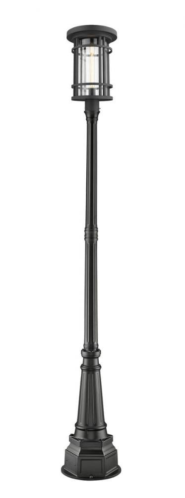 Z-Lite Jordan 1 Light Outdoor Post Mounted Fixture in Black Finish Model: 570PHXL-564P-BK