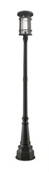 Z-Lite Jordan 1 Light Outdoor Post Mounted Fixture in Black Finish Model: 570PHXL-564P-BK