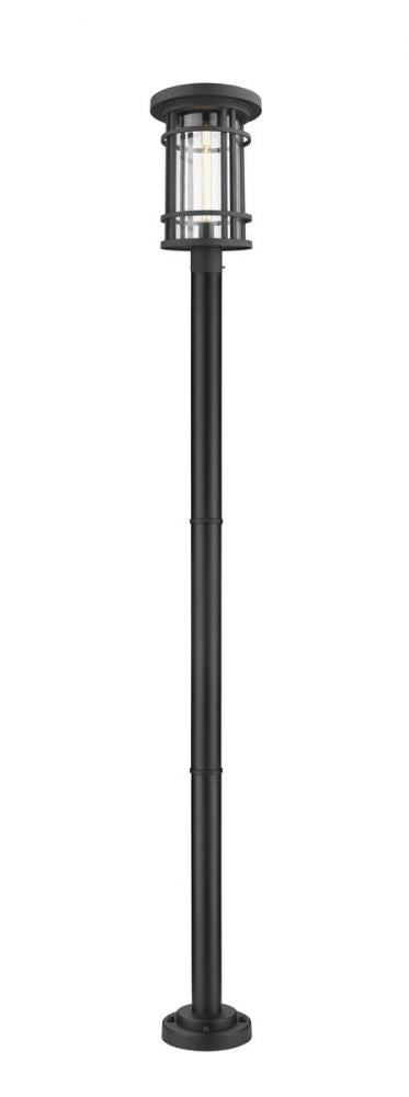 Z-Lite Jordan 1 Light Outdoor Post Mounted Fixture in Black Finish Model: 570PHXL-567P-BK