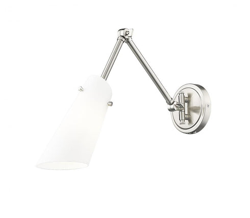 Z-Lite Julia 1 Light Wall Sconce in Brushed Nickel Finish Model: 350S-BN