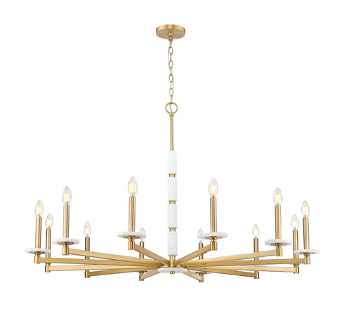 Z-Lite Kaden 12 Light Chandelier in Matte Black Finish Model: 3045-12MB