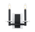 Z-Lite Kaden 2 Light Wall Sconce in Matte Black Finish Model: 3045-2S-MB