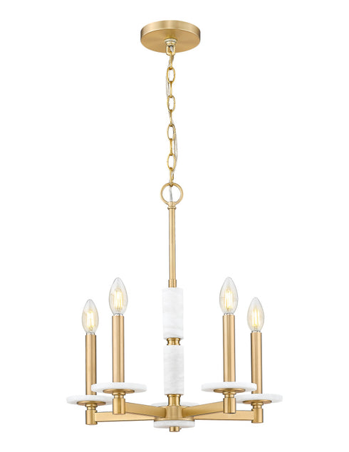 Z-Lite Kaden 5 Light Chandelier in Matte Black Finish Model: 3045-5MB