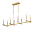 Z-Lite Kaden 8 Light Linear Chandelier in Matte Black Finish Model: 3045-8L-MB