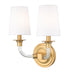 Z-Lite Katerina 2 Light Wall Sconce in Brushed Nickel Finish Model: 1950-2S-BN