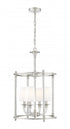 Z-Lite Katerina 4 Light Chandelier in Brushed Nickel Finish Model: 1950-4C-BN