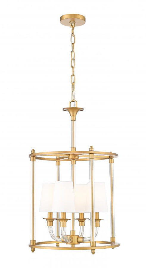 Z-Lite Katerina 4 Light Chandelier in Brushed Nickel Finish Model: 1950-4C-BN