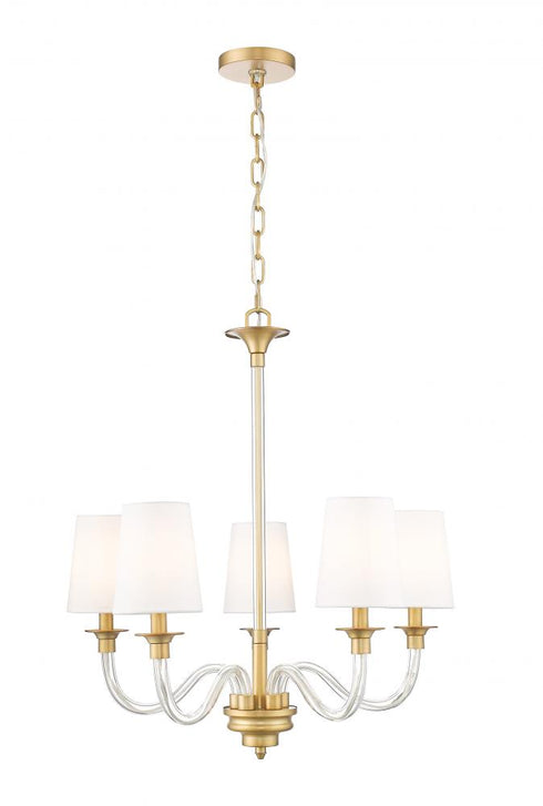 Z-Lite Katerina 5 Light Chandelier in Brushed Nickel Finish Model: 1950-5BN