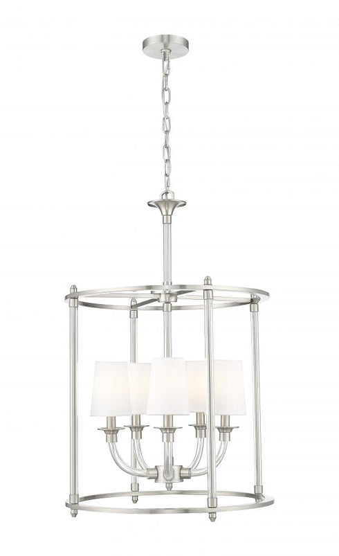 Z-Lite Katerina 5 Light Chandelier in Brushed Nickel Finish Model: 1950-5C-BN