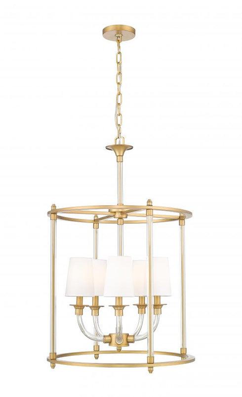 Z-Lite Katerina 5 Light Chandelier in Brushed Nickel Finish Model: 1950-5C-BN