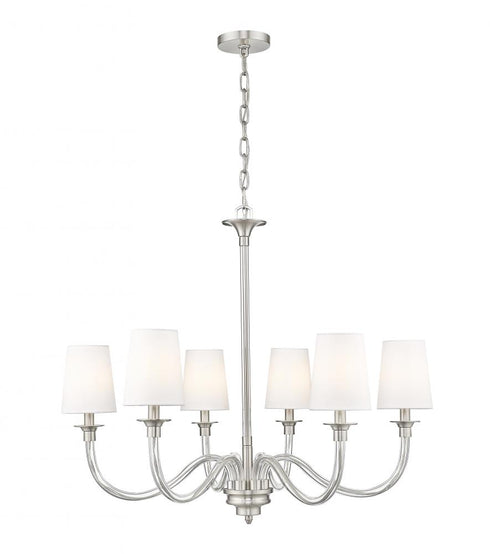 Z-Lite Katerina 6 Light Chandelier in Brushed Nickel Finish Model: 1950-6BN