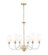 Z-Lite Katerina 6 Light Chandelier in Brushed Nickel Finish Model: 1950-6BN