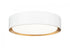 Z-Lite Kawan 1 Light Flush Mount in Brushed Nickel Finish Model: 1014F12-BN-LED