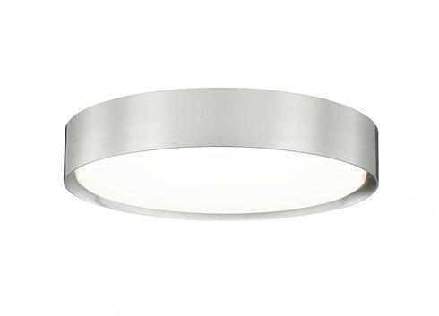 Z-Lite Kawan 1 Light Flush Mount in Brushed Nickel Finish Model: 1014F16-BN-LED